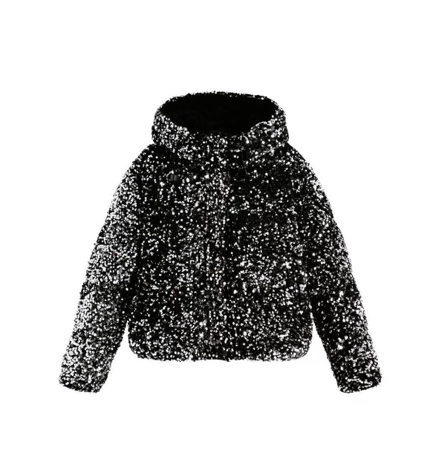 Winterjas met pailletten voor meisjes