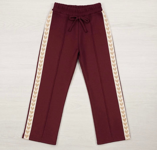 Bordeaux jogger met hartjes