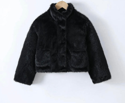 Fluffy jas zwart